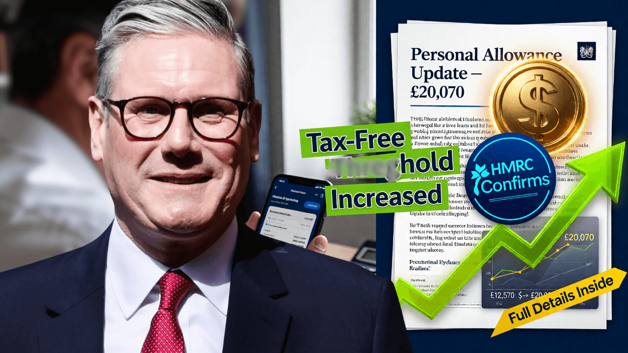 HMRC Confirms Tax-Free Personal Allowance Rise to £20,070 — Full Details Inside