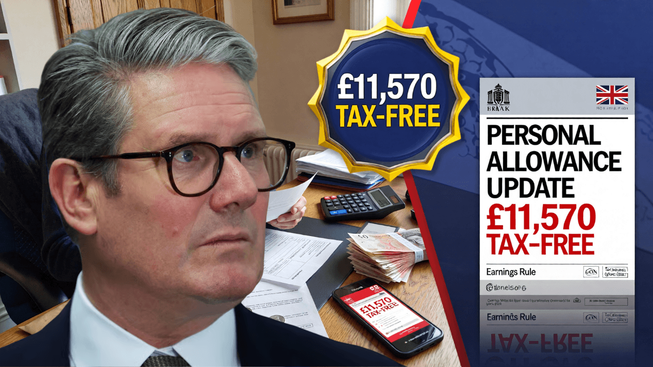 HMRC Confirms Tax‑Free Personal Allowance Cut to £11,570 Under Earnings Rule