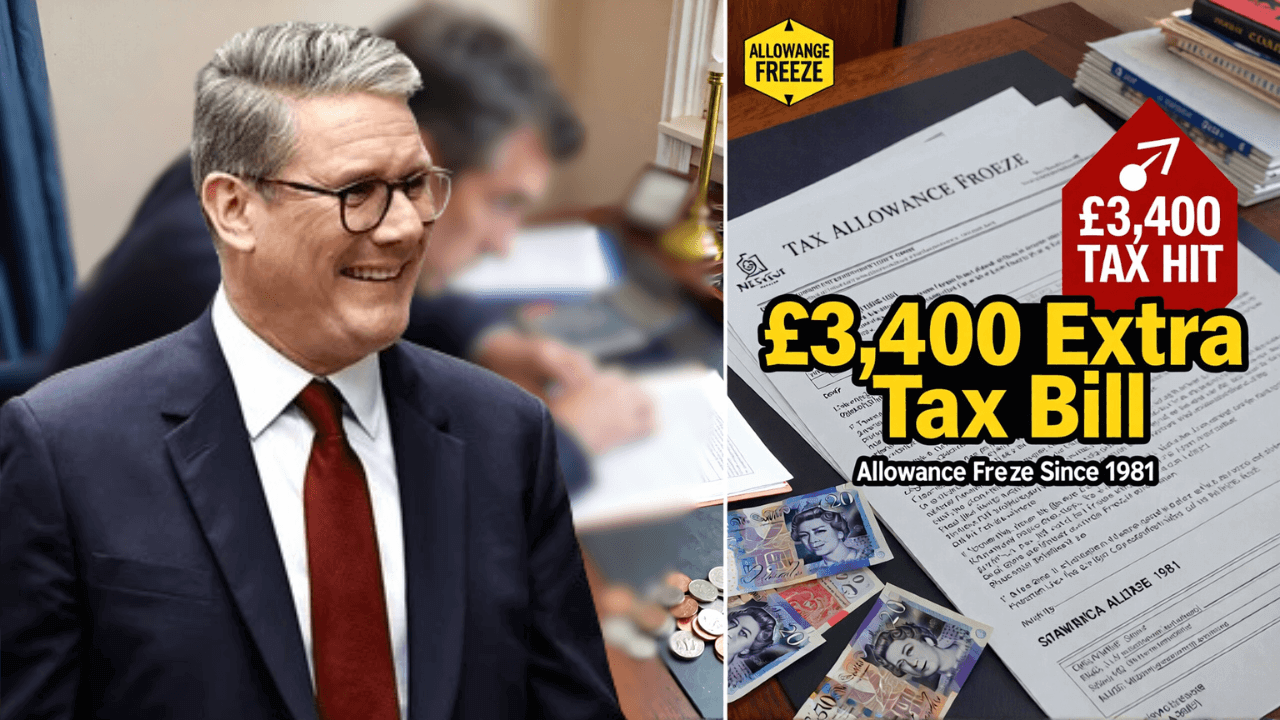 Taxpayers Face Extra £3,400 Bill as 1981 Allowance Freeze Confirmed