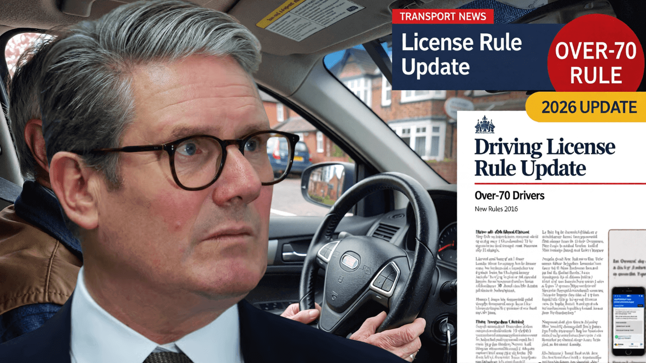 UK Elderly Driving Licence Rules from 13 March 2026 for Over-70s!